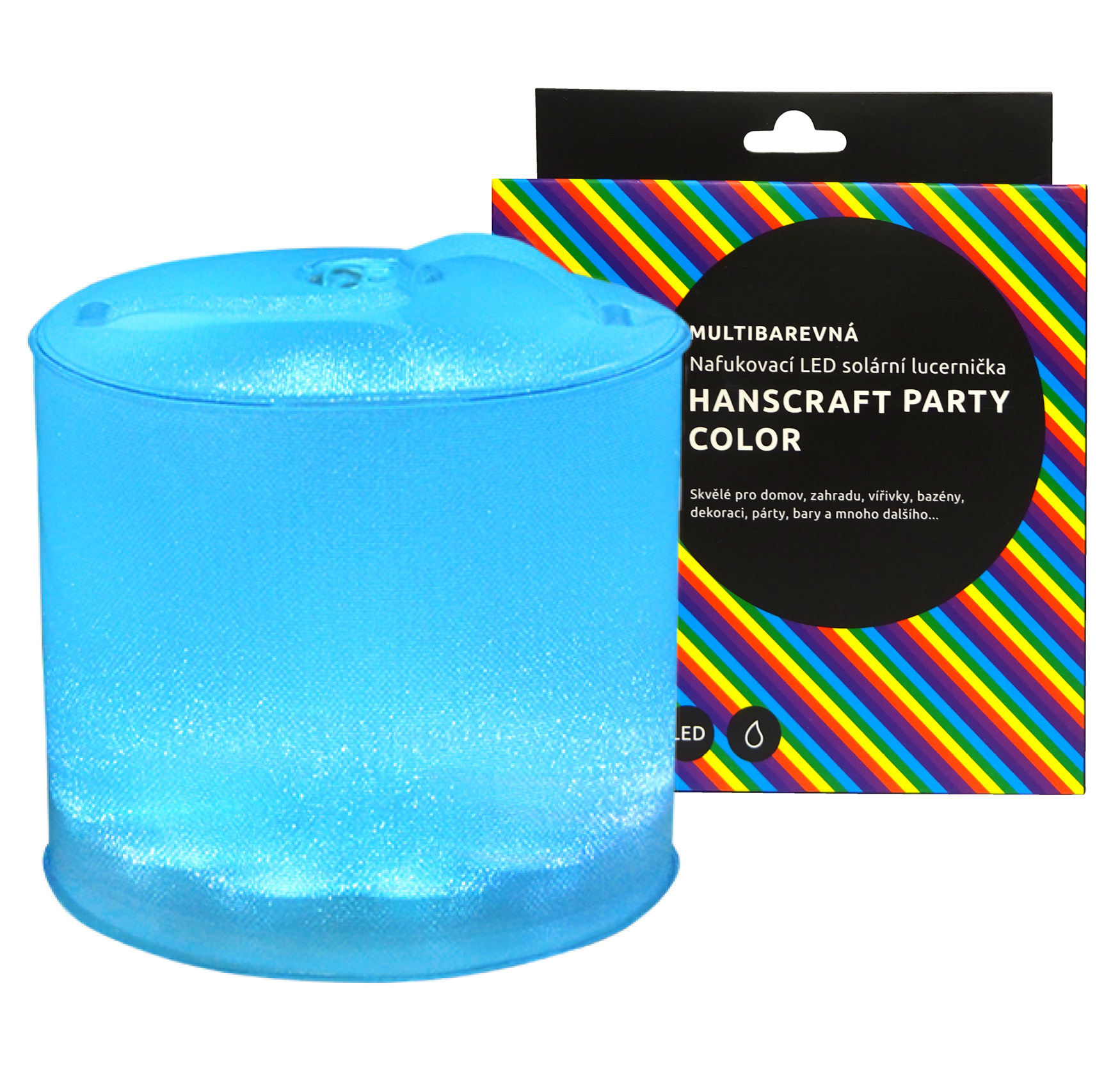 Nafukovací LED solární lucernička HANSCRAFT COLOR blank
