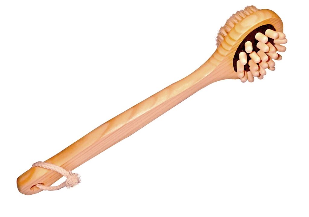Masážní oboustranný kartáč do sauny blank